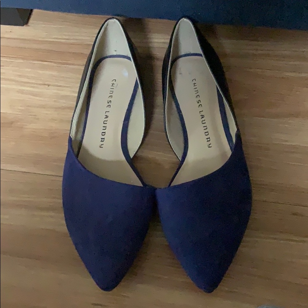 Chinese Laundry Black & Blue Flats